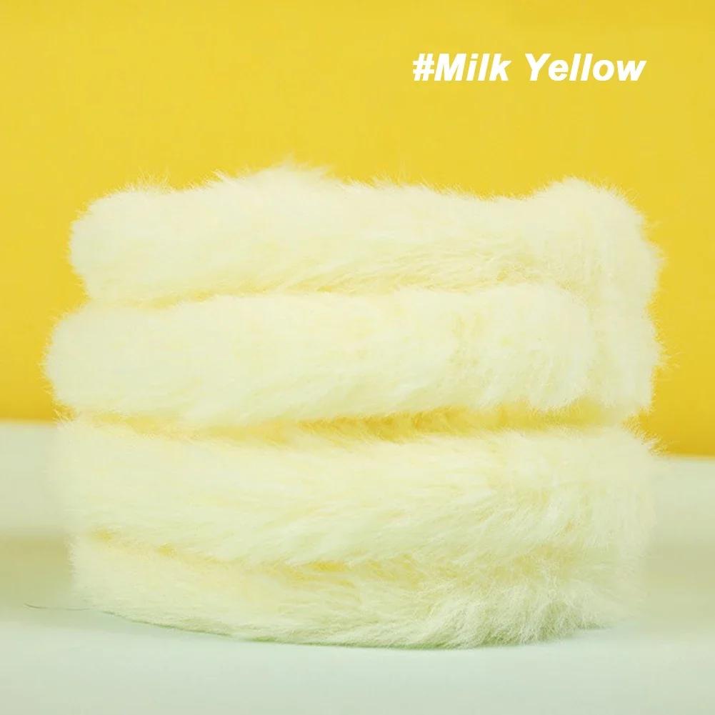 1m Plush Rabbit Hair Twisting Rod Color Fur Ribbon Tapes Rod DIY Gift Plush Twist Wire Stick Dog Toy Handmade Sewing Accessories