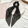 Spring and summer new chiffon star ponytail streamer large intestine ring hair accessories female tie hair ring spot