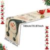 Christmas Table Runner 2026 New Luxury Snowflake Elk/Santa Claus Pattern-for Holiday Dinner Party, Xmas Dining Table Decoration