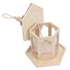 Outdoor Durable Wooden Plastic Hanging Transparent Bird Feeder House Food Case Pet Supplies