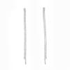 Elegant Luxury Emerald Rhinestone Tassel Earrings - Versatile Three-Row Chain Drops for Women