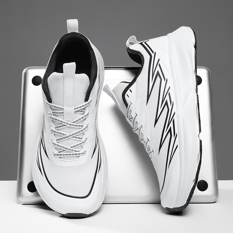 Plus Size Men's Wide-Toe 48 Casual Sports Shoes - Wear-Resistant, Shock-Absorbing Mesh for Hard Courts