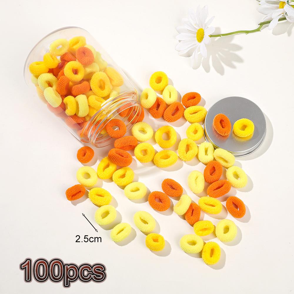 

100 шт. Разноцветные Женские Девичьи Эластичные Резинки для Волос для Хвоста Маленькие Резинки для Волос Резинки Скранчи Аксессуары для Волос для женщин