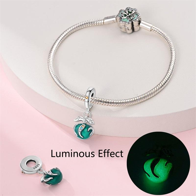 Copper Luminous Apple Lantern Elf Deer Pendant Balloon Rainbow Donut Charms Beads Fit Qikaola Bracelets Diy Jewelry