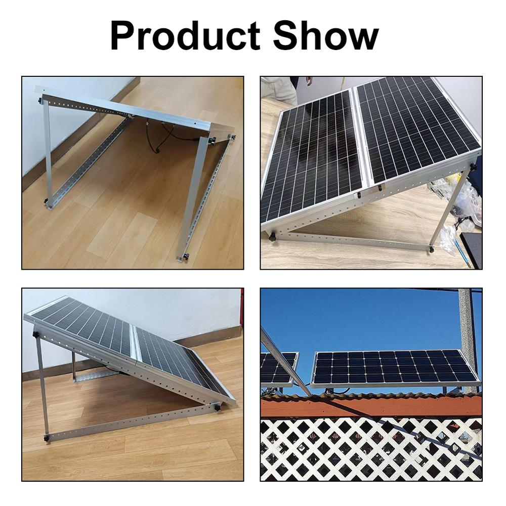 Solar Panel Rack Solar Panel System Bracket Aluminum Alloy Support for Solar Panel Adjustable Angle