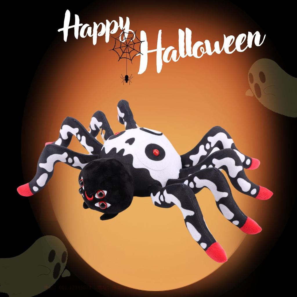 Halloween Spider Plush Toys Scary Skeleton Spider Spider Stuffed Animals Halloween Plushies Kids Toys Gifts Halloween Decoration