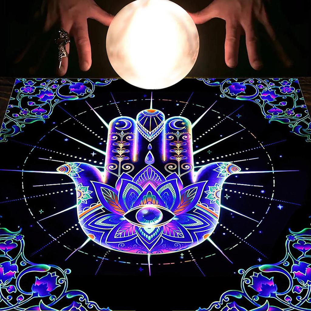 Astrology Tarots Table Altar Cloth Metaphysical Board Game Mat Pendulum Divinations Altar Tablecloth Board Game Card Pad