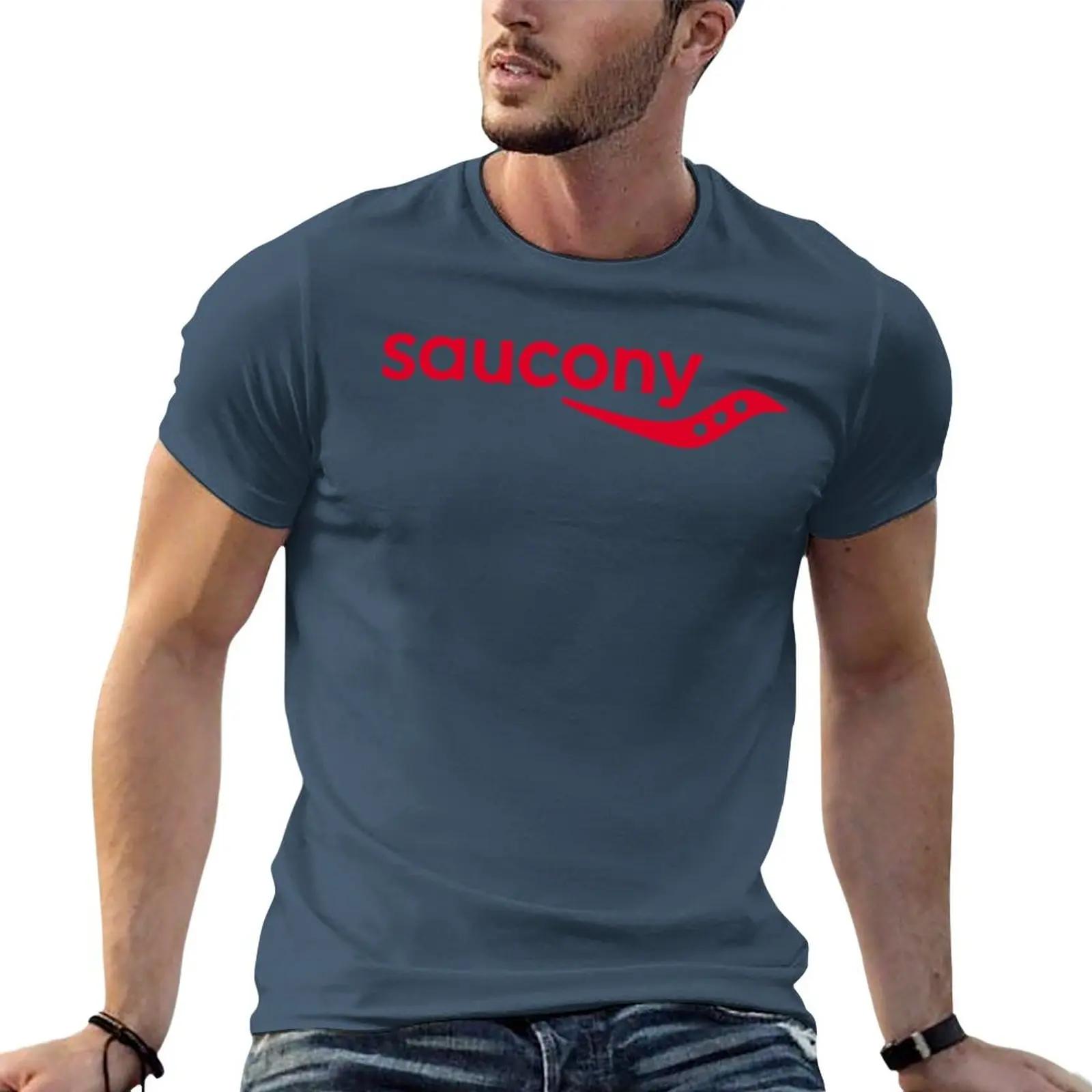 XIXI Fashion Nieuw Saucony Logo T-shirt T-shirt kort effen t-shirt esthetische kleding zomerkleding Heren katoen M