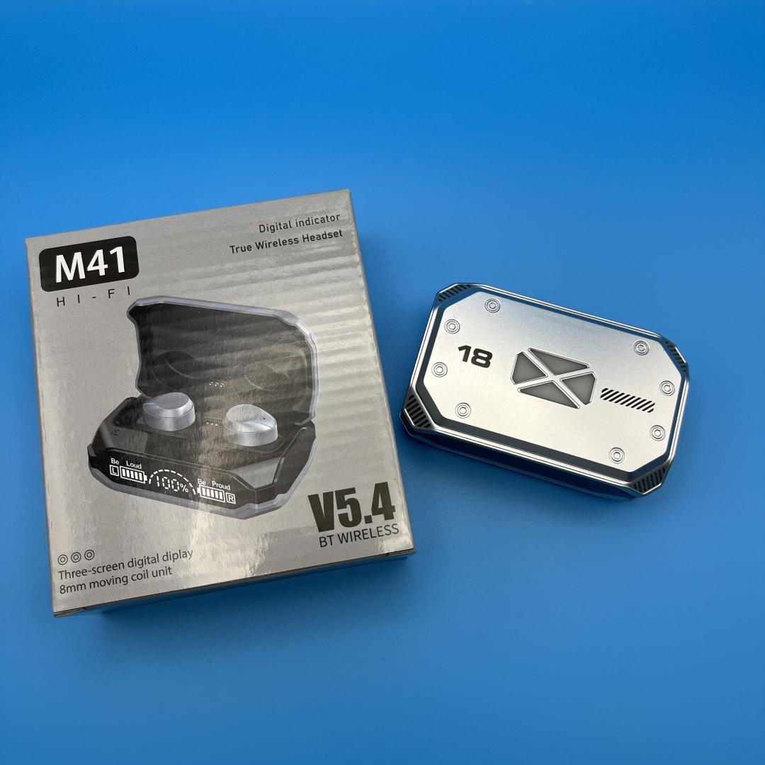 

M41 Black Wireless Headphones Noise Reduction Earphones 5.3 BT Handfree Hifi Stereo Sports Headsets Gaming In-Ear Earbuds