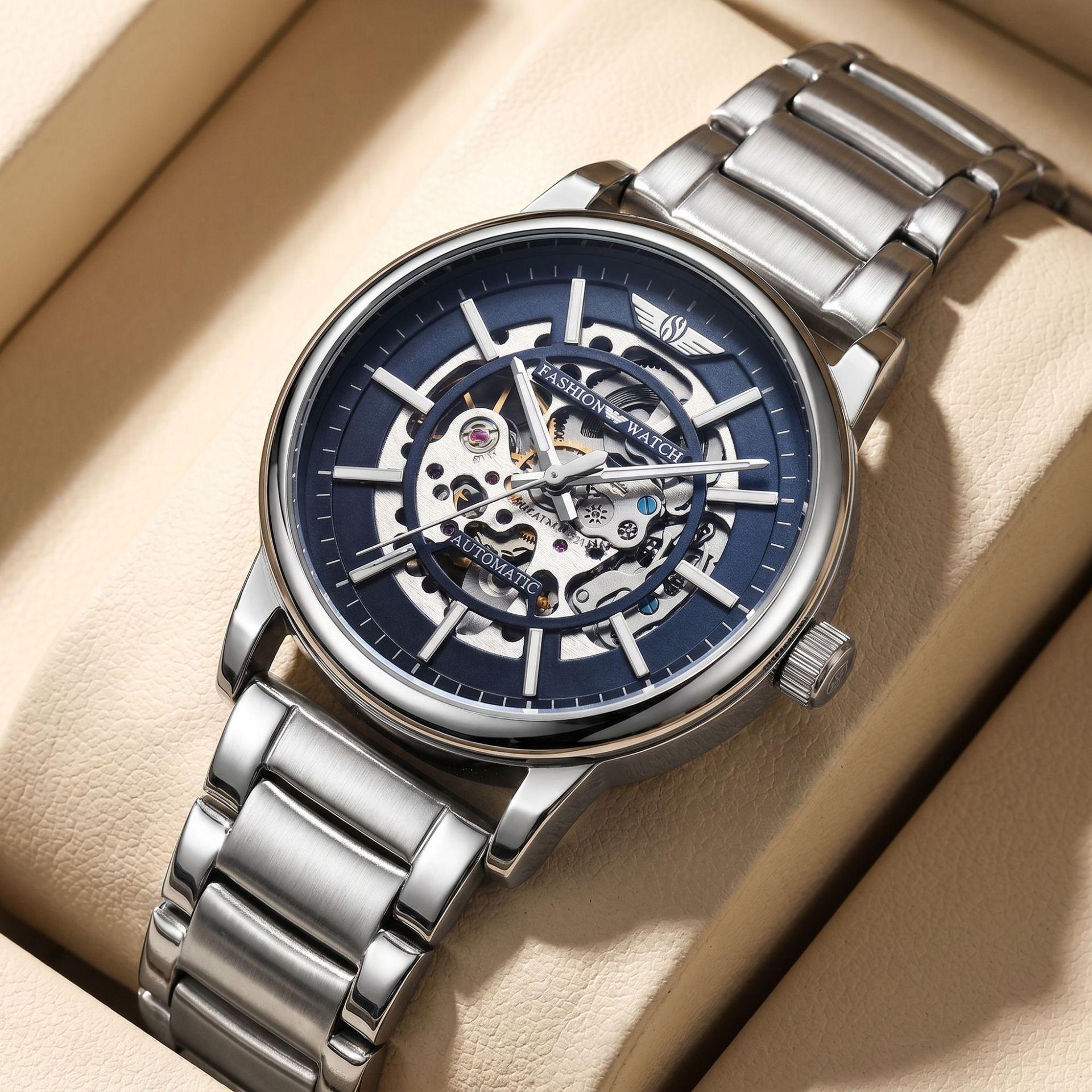 High-quality Customized Exquisite Luxury Hollow Men s Automatic Mechanical Watch Fashion Waterproof Business Men s Watches.