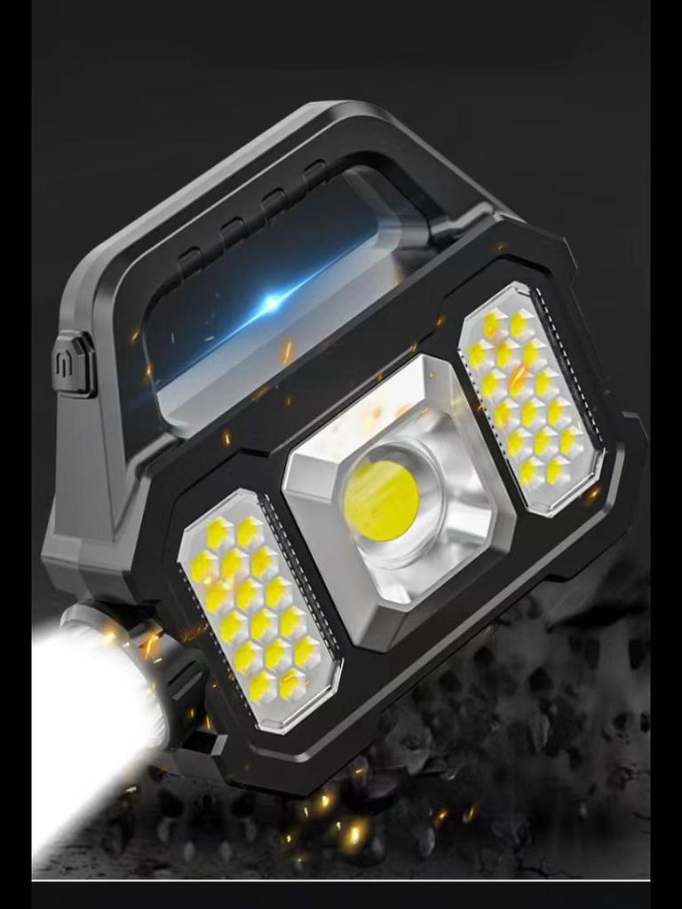 Multifunctional Outdoor Waterproof Solar Flashlight with COB Lamp