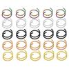 5/1pcs Stainless Steel Double Nose Hoop Ring Silver Color Spiral Nose Hoop Set for Women Men Nostril Piercing Jewelry