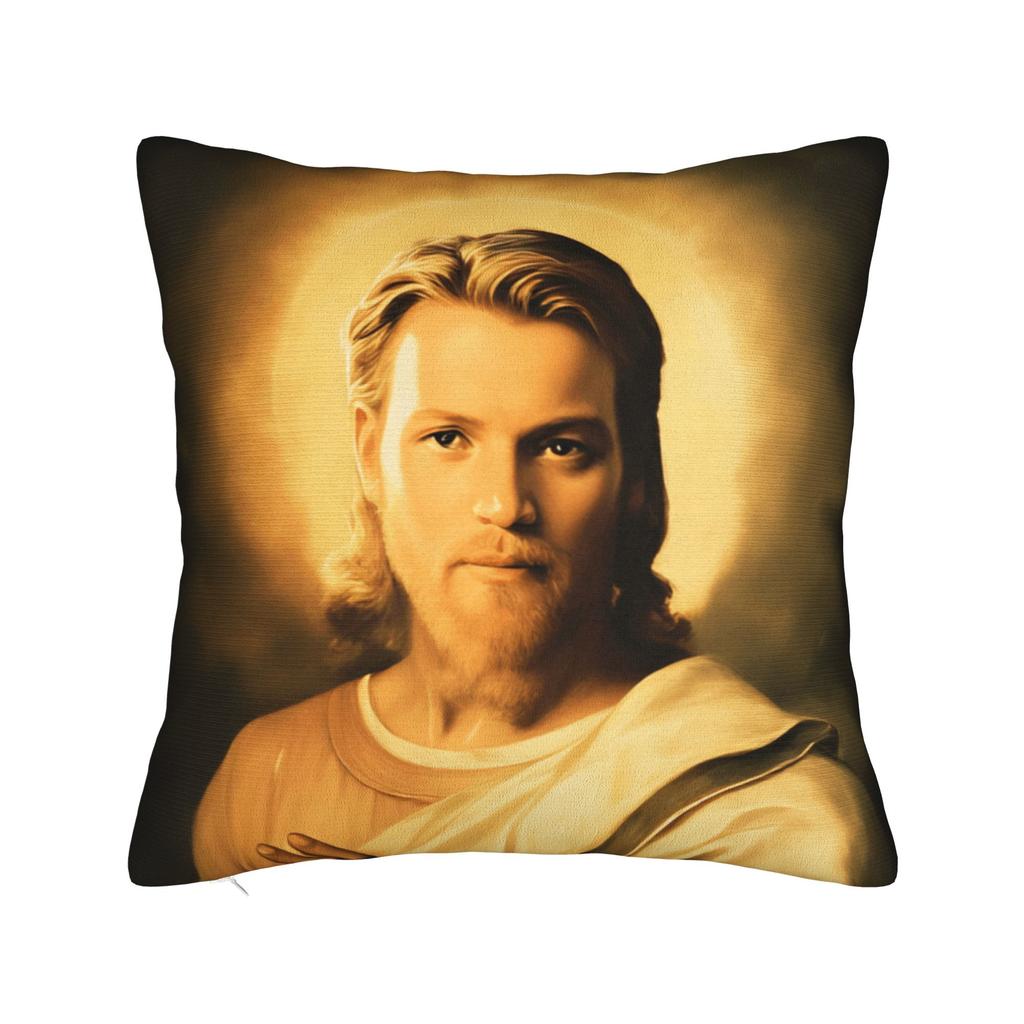 Ewan McGregor jako Ježíš Veselé Velikonoce Povlak na polštář Měkký povlak na polštář Potah na polštář Retro Trendy povlaky na polštář do obývacího pokoje Židle