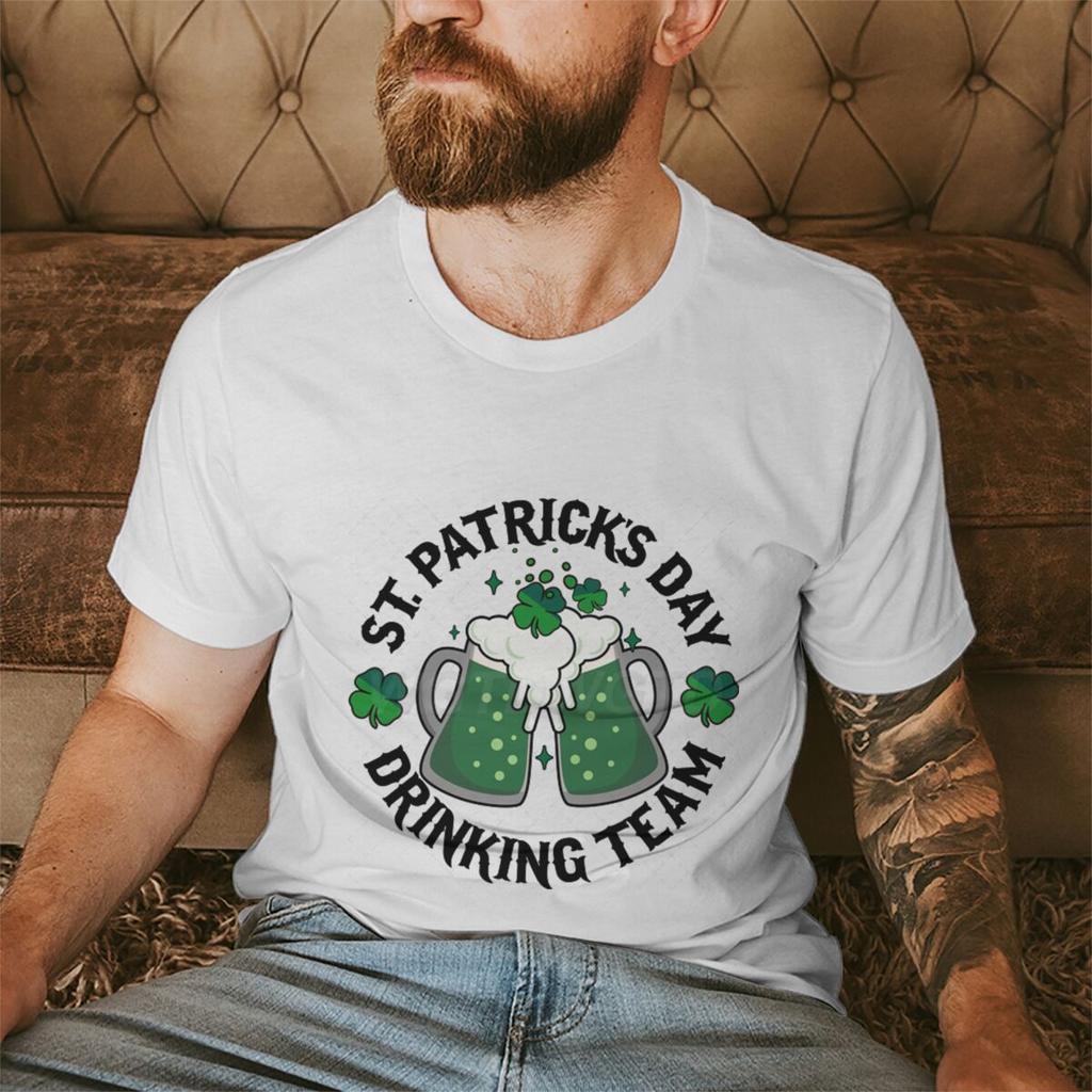 St Patricks Day Drinking Team Tshirt Funny Irish Drinking Team Unisex Tshirts Happy Go Lucky Green Beer Unisexs Clothes