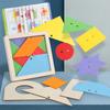 Kids Geometric Tangram Jigsaw Puzzle Brain Game Montessori Creative Toy Logical Thinking Challenge Intellectual Educational Toys