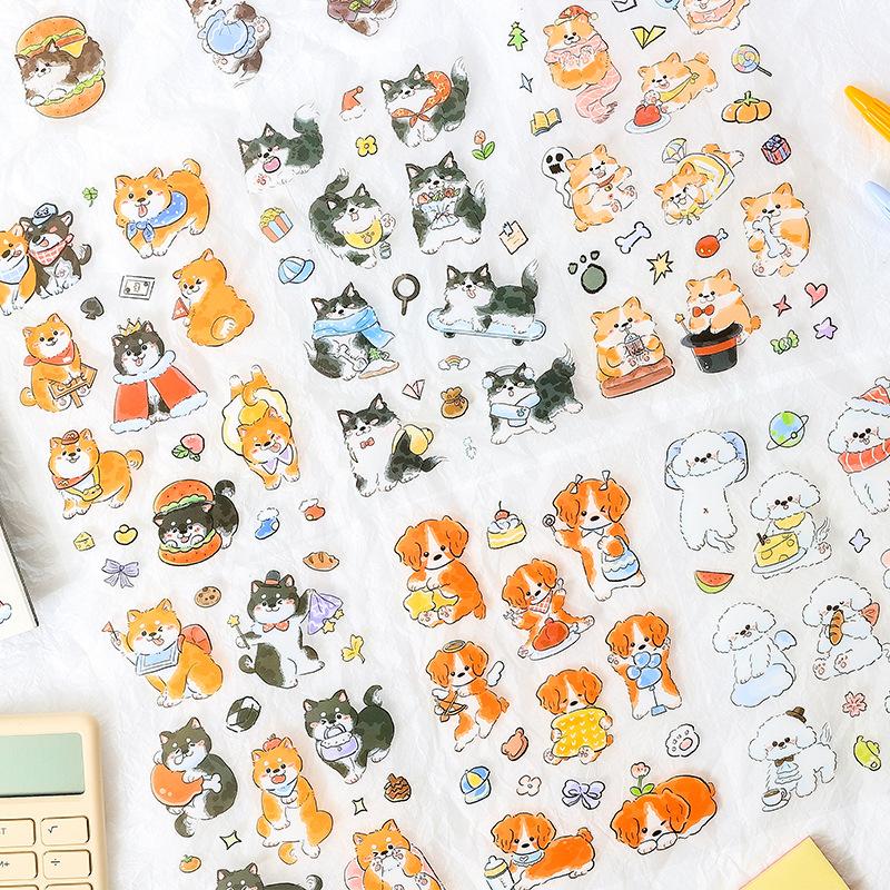 New Products Have Cute Dogs Cute Cartoon Creative Stickers Children's Hand Account Materials Diy Stickers