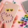 Ibasenice Set of 40 Heart Sunglasses and Eyeglasses Resin Charms and Cabochons, 4.2cm, for DIY Handmade Crafts, Smartphone Cases, Hair Accessories,