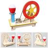 1 Set DIY Mini Wooden Model 3D Assembled Puzzles Gift Scientific Experiments Kit  Kids