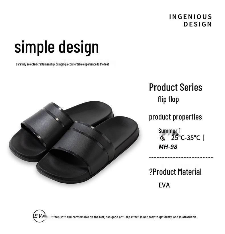 Women's Non-Slip Solid Color Bath Slippers