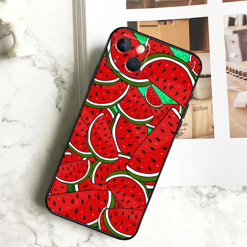 Cute Summer Fruit Watermelon Phone Case For iPhone 17 16 15 14 13 11 12 Pro Max Plus 12 13 Mini 16e 17 Air Cover Coque