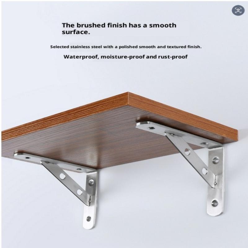 2Pcs Stainless Steel L Type Bracket Angle Bracket Heavy Duty For Wall Angle Bracket