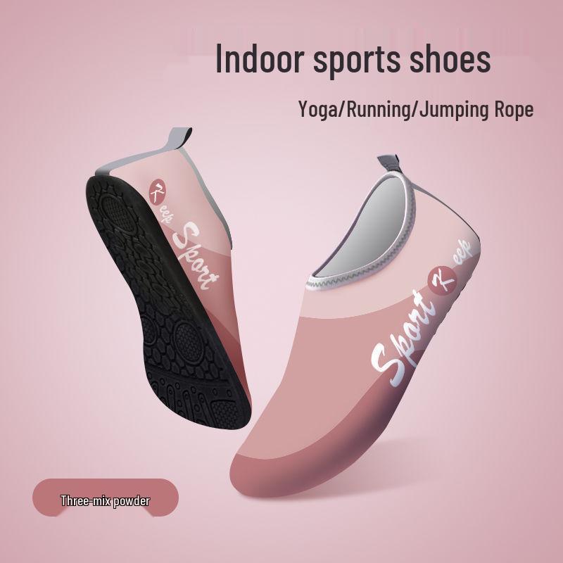 Women's Silent Non-Slip Shock-Absorbing Fitness Shoes – Lightweight Soft Sole Sneakers for Dance, Yoga, Jump Rope & Training