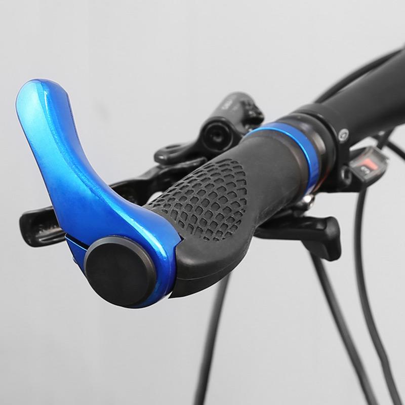 Bicycle Handlebar Grip Anti-Skid Lock-on Handle Cover Aluminum Alloy Rubber Grip Ergonomic Anti-Skid Lock-on Aluminum Alloy
