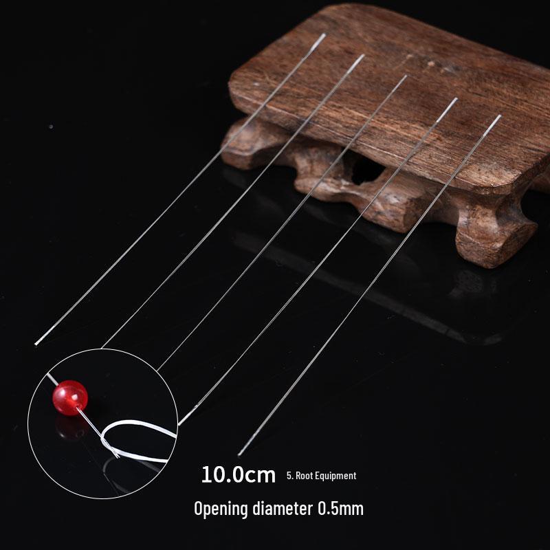 Wenwan Crochet & Beading Set: Steel Wire Hooks, Twisted Needles, and Stringing Line for Buddhist Beads