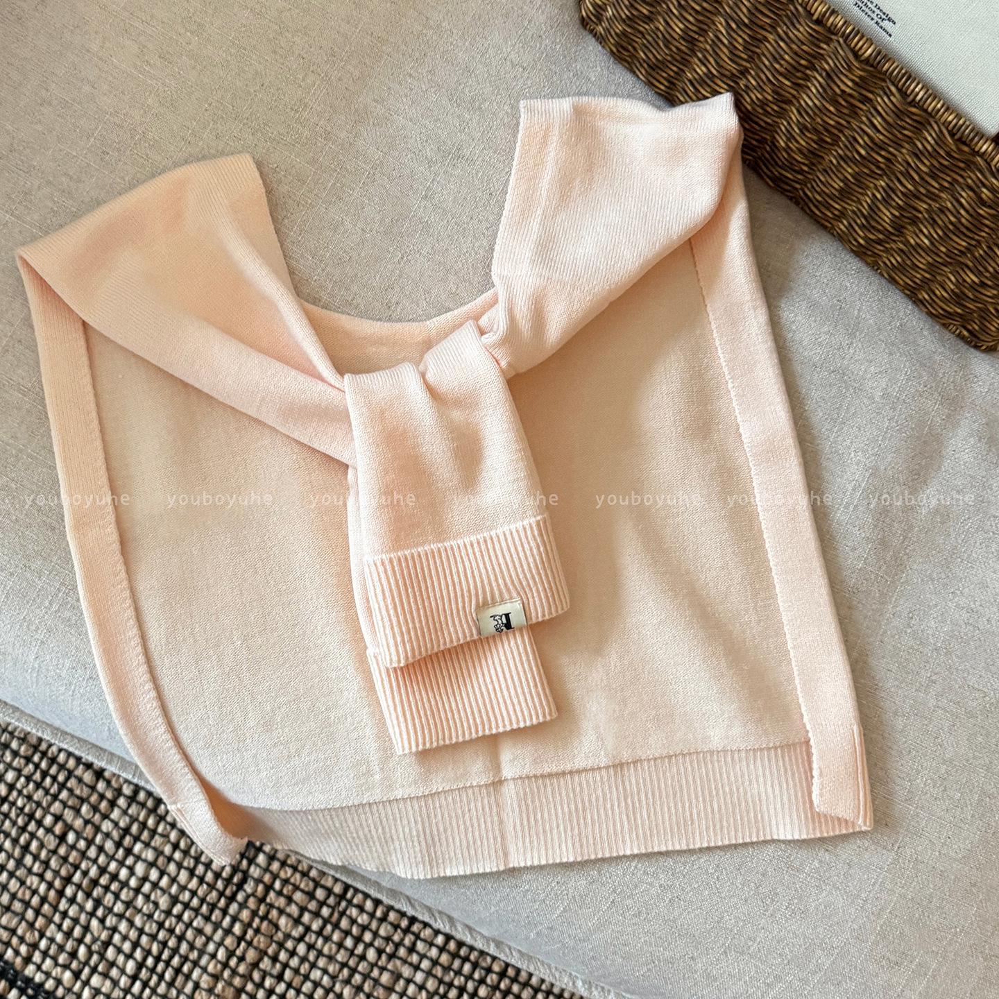 Женский полосатый вязаный кардиган-шаль в корейском стиле 2025 - Летний, Легкий, Высококлассный