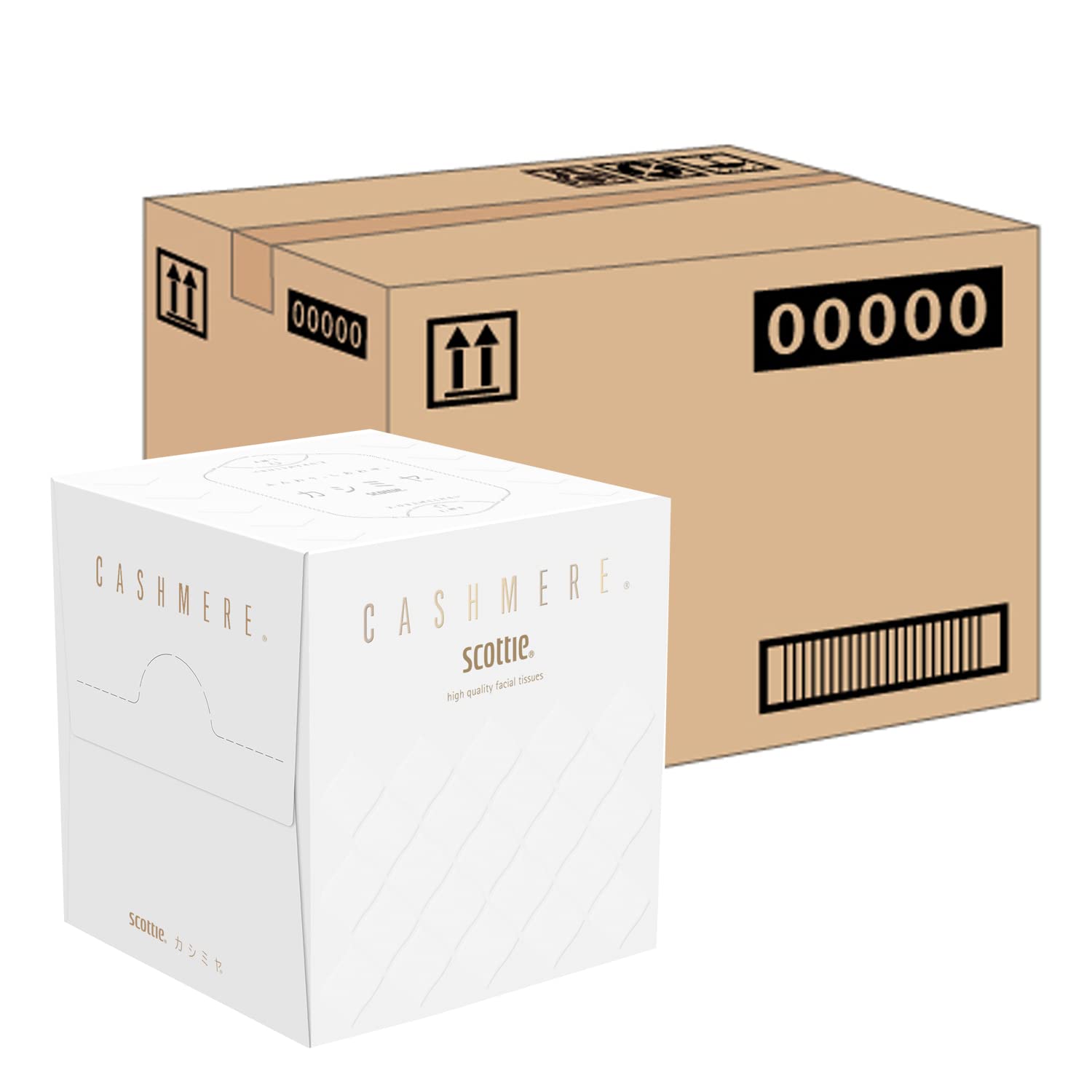 Scottie Cashmere Cube 160 sheets 12 boxes Tissues, (80 pairs), (case) белый