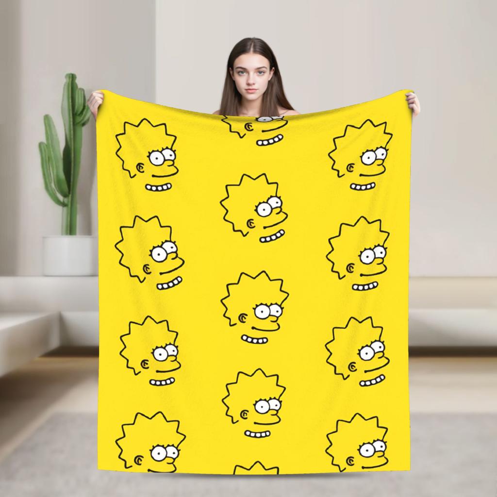 Blanket The S-Simpsons Travel Office Flannel Bedding Throws For Couch Chair Super Warm Design Bedspread Birthday Present