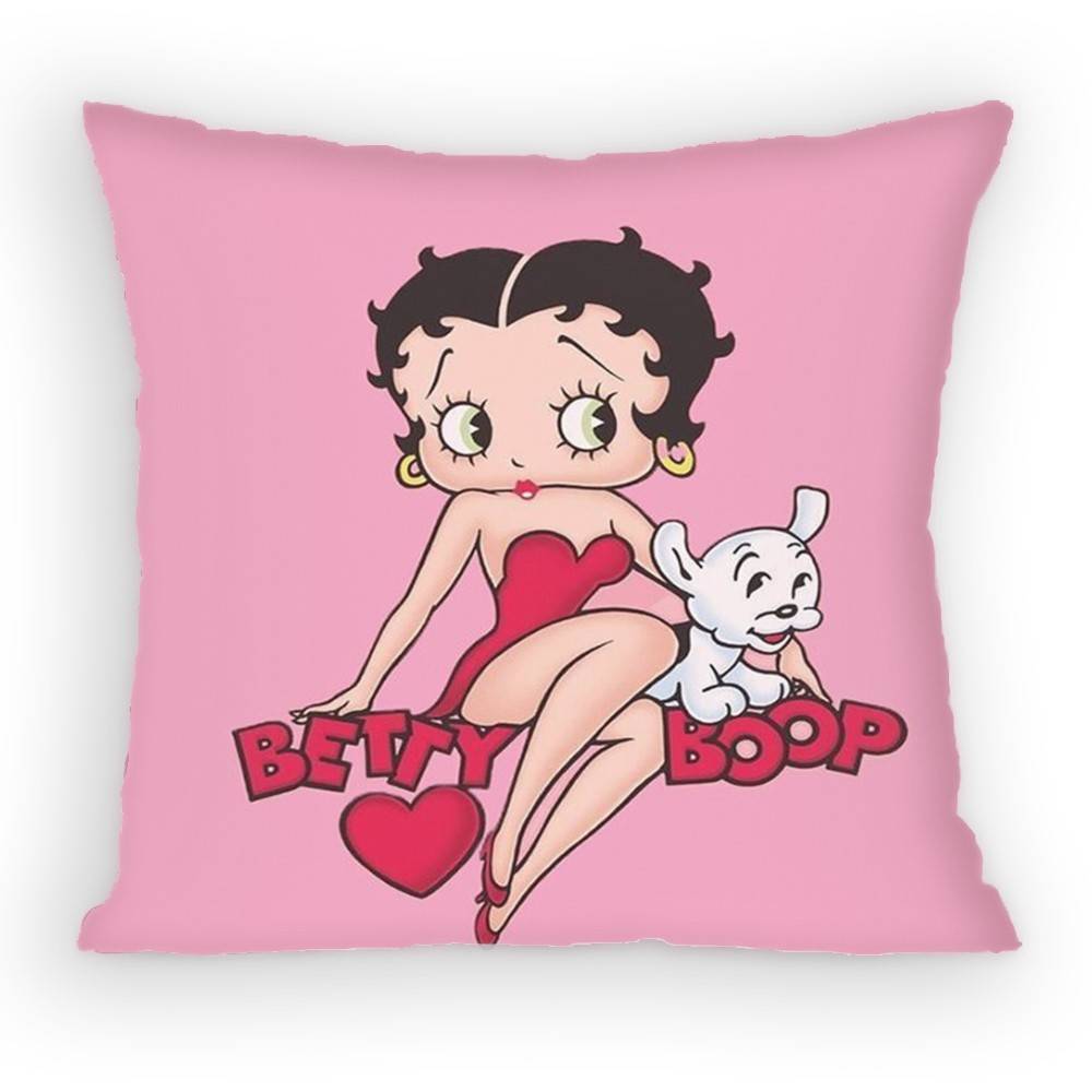 

Classic CharacterAnime BBettys Boops Pillow Case Antidustmite Pillowcase Invisible zipper silky short plush Sofa cushion cover 30x30 cm