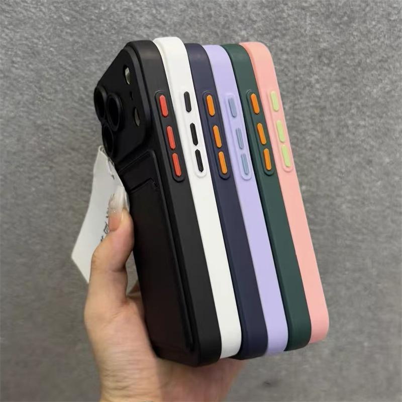 Port Card Portofel Husă Telefon Pentru iPhone 17 Air 11 12 13 14 15 Plus 16 17 Pro Max Antișoc Moale Mat Silicon Capac Spate