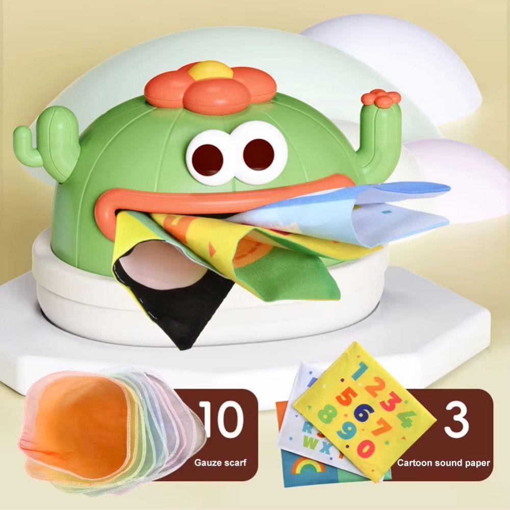 Montessori Cactus Tissue Box Toy Finger Exercise Pull Along Sensory Box Baby Boy Girl Gifts