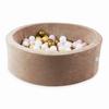 Dry Pool 90X30 Velvet Soft Dark Beige With Balls 200 Pcs: White, Light Pink, Beige, Old Gold