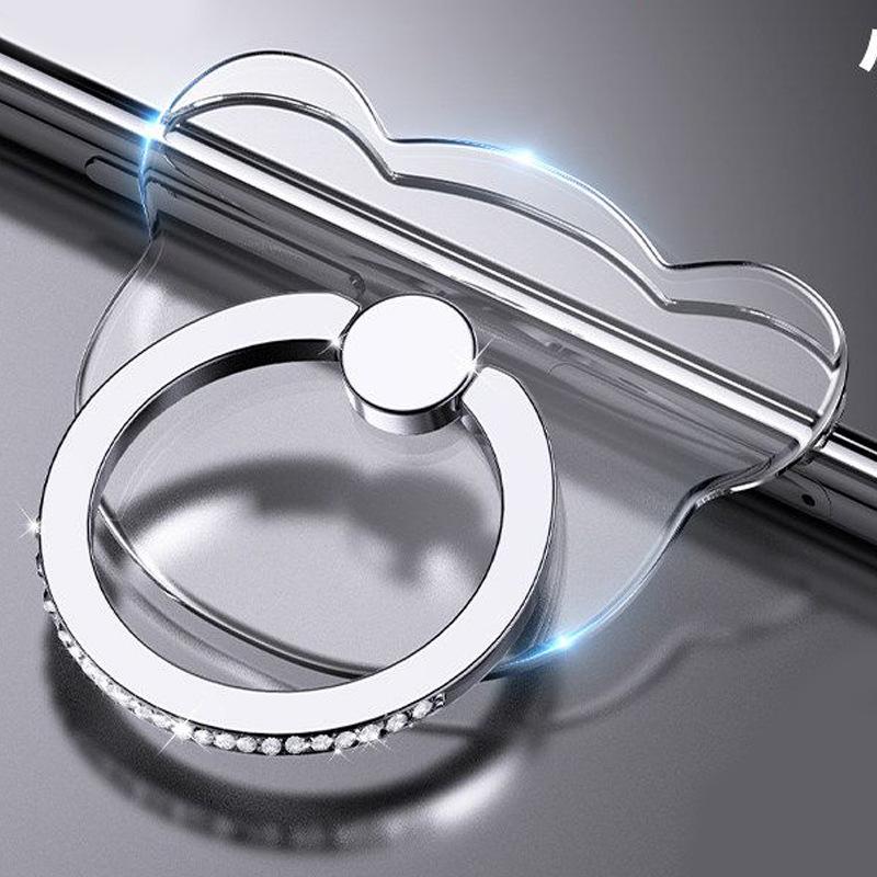 Clear Rhinestone Phone Ring Stand for Women
