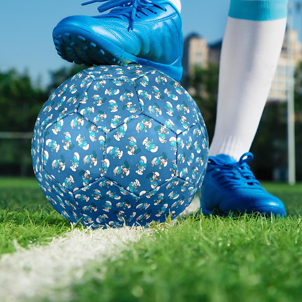 The Smurfs Theme Size 5 Soccer Ball, Suitable for Both Indoor and Outdoor Matches, a Gift Suitable for Everyone.