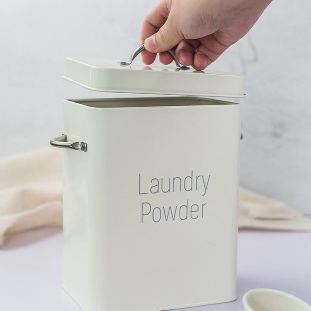 Detergent Powder Storage Organization with Scoop Washing Powder Display Canister
