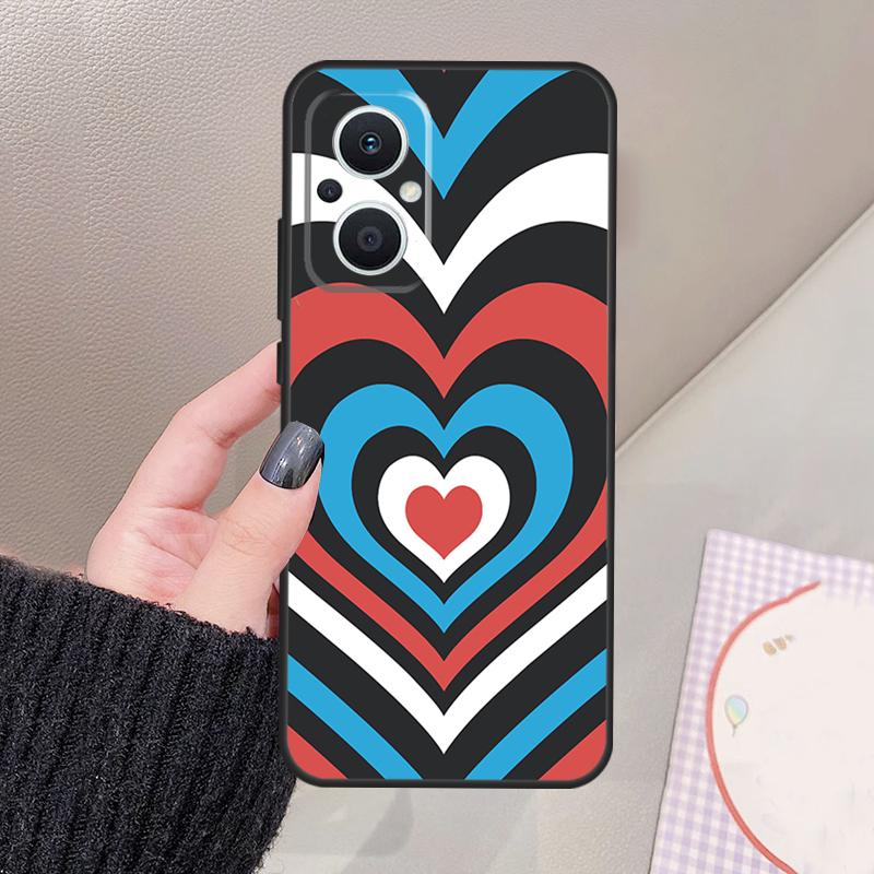 Latte Love Tunnel Brown Heart Funda For OPPO Reno 14 10 11 12 13 Pro 12F 11F 13F 14F 7 8 Lite OPPO Find X9 X8 X6 Pro Case