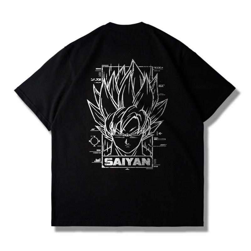 Dragon Ball Anime Super Saiyan Goku Printed Mens and Womens Shortsleeved Tshirt Made of Pure Cotton Loose Fit