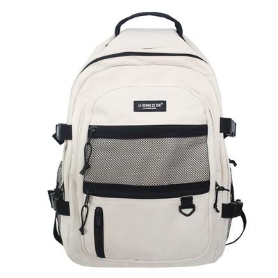 Retro Workwear Backpack, High School Student Backpack, Canvas Backpack