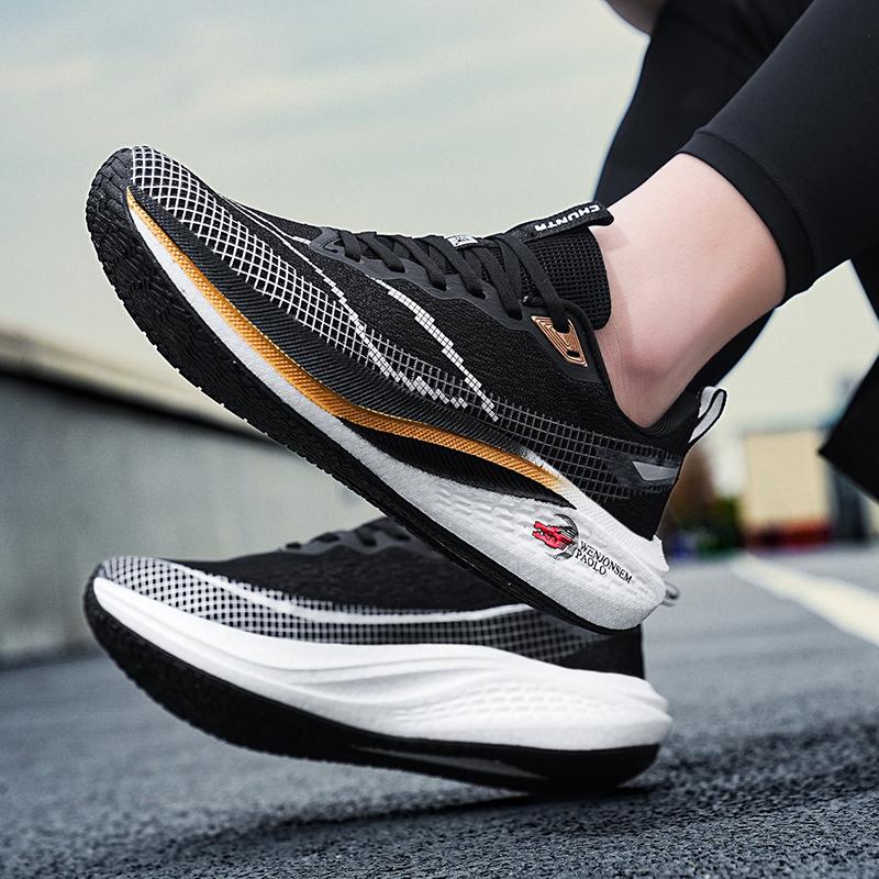 New style pro Running shoes Men's shoes Racing Breathable shock-absorbing carbon plate ultralight student sports shoes