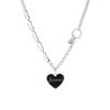 Letter Forever Engraving Stainless Steel Chunky Chain for Women Y2K Love Heart Pendant Necklace Cool Streetwear Neck  New