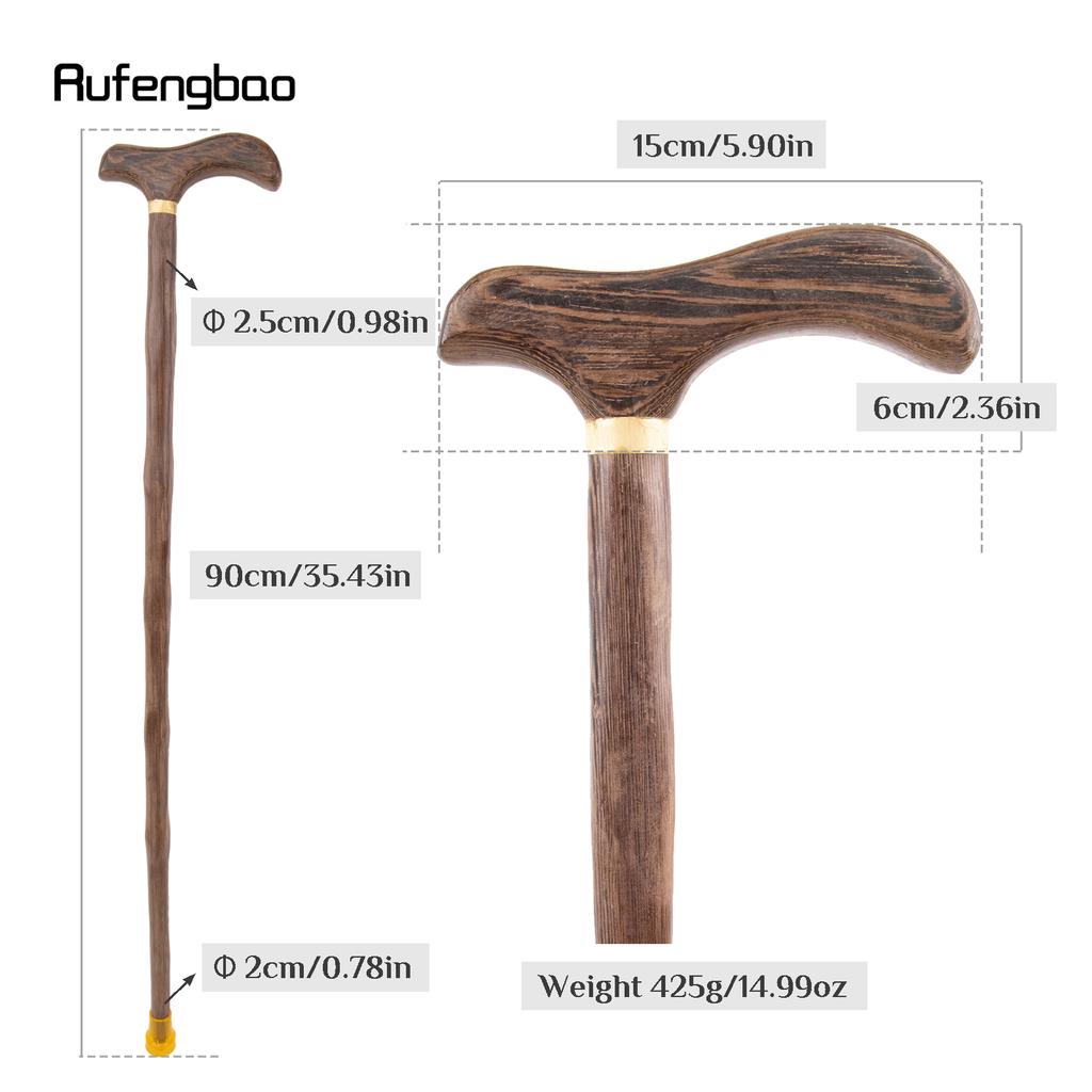Bird Brown Wooden Single Joint Fashion Walking Stick Decorative Cospaly Cane Halloween Mace Crutch  Wand Crosier 90cm