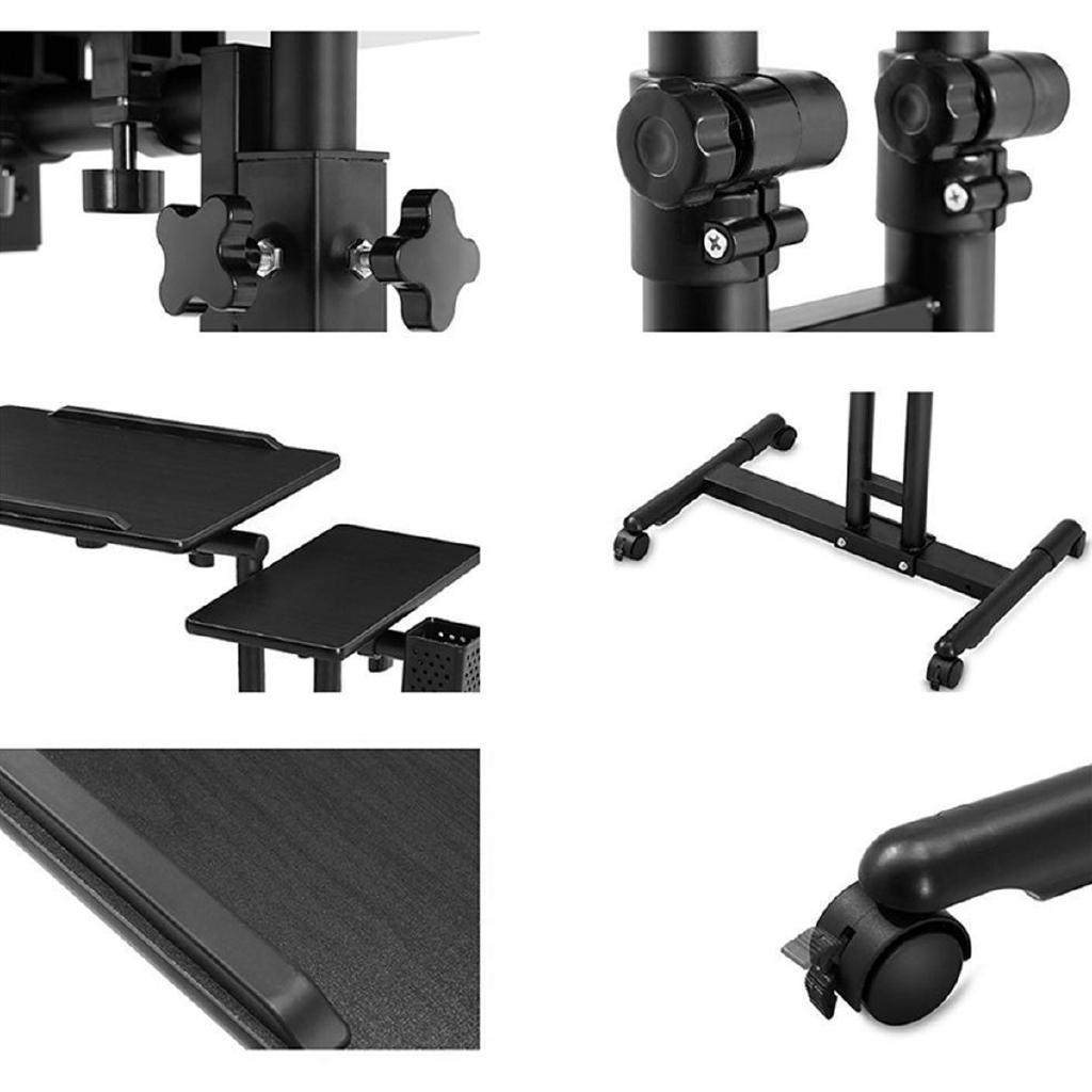 Black Adjustable Tattoo Work Desk Table Multifunctional Tattoo Tracing Drawing Tattooist Work Station Stand Portable 65-97cm