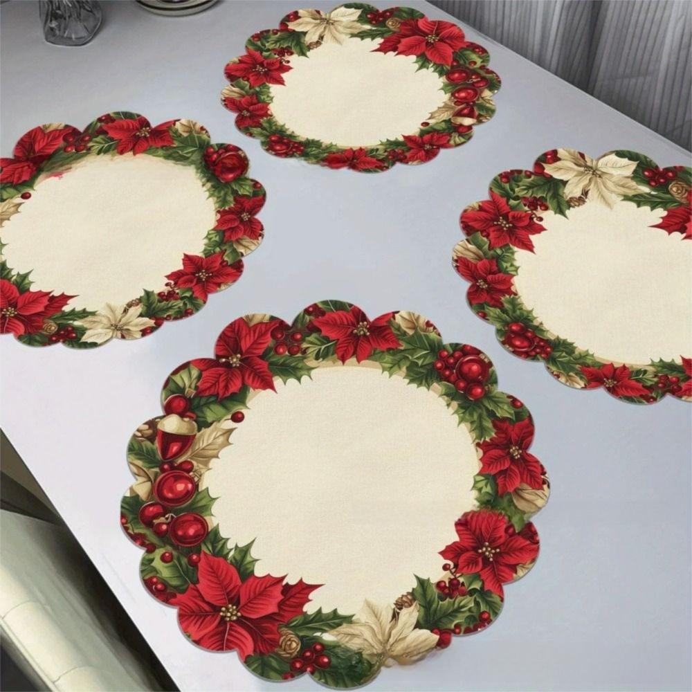 Flower Shaped Placemat Absorb Water Diatomaceous Mud Kitchen Tableware Pad Heat-Resistant Easy To Clean Insulation Mat Kitchen