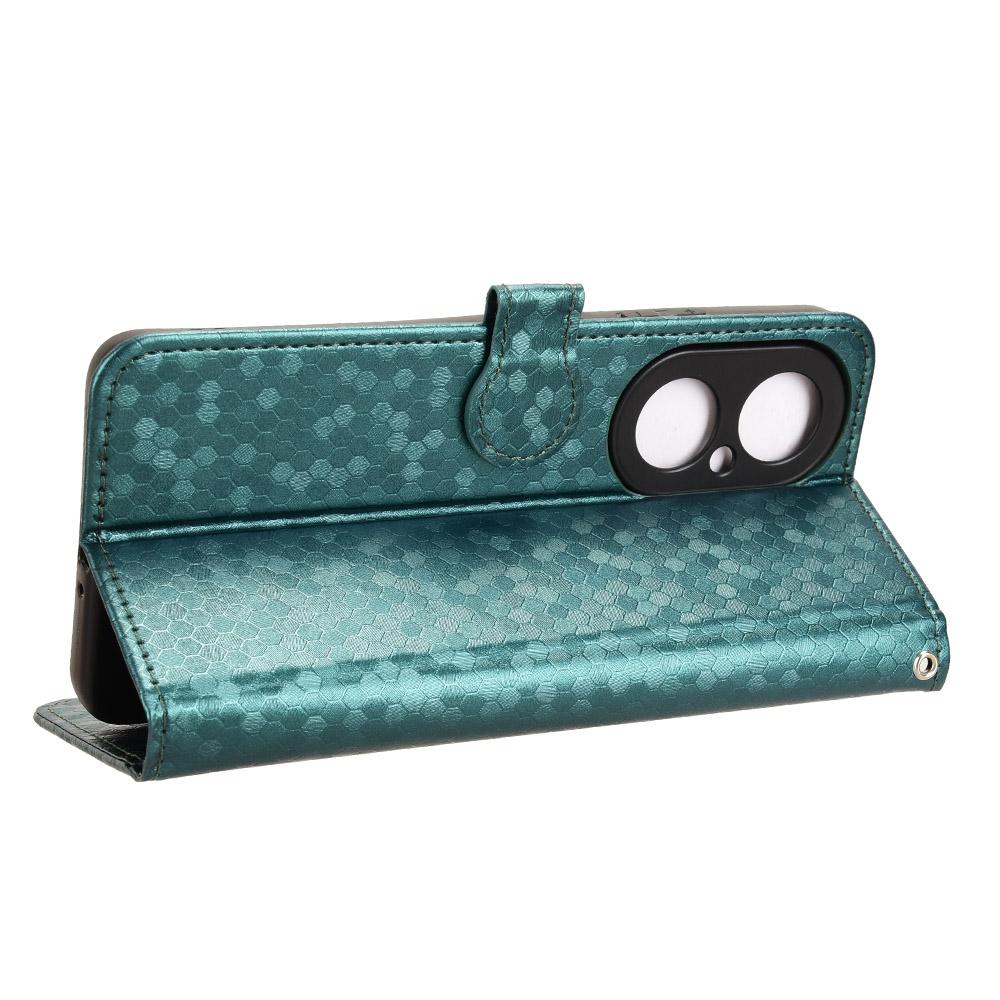 For Huawei Enjoy 80 Wallet Case Dot Pattern Imprint PU Leather Phone Cover