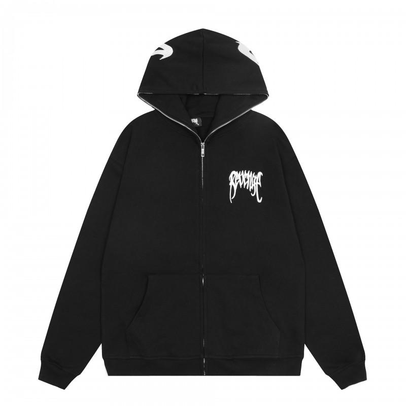 Mens Oversized Hoodie With Embroidered Skull Spine Design Streetwear Casual Pullover Cotton Blend Loose Fit