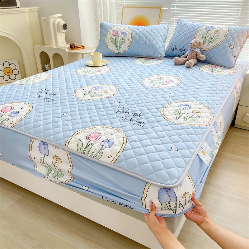 ins mattress protective cover Class A mattress cover dormitory bed cover bedspread all-inclusive padded Simmons protective cover three-piece set