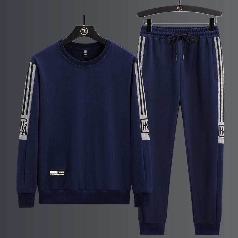 

Мужской костюм-двойка, Спортивные длинные брюки, Мужской кардиган свободного кроя, Повседневная толстовка, Мужской L темно-синий